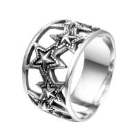 Vinger Ring in edelstaal, Roestvrij staal, voor de mens, zilver, 15.30mm, Verkocht door PC