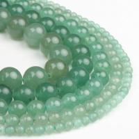 Natural Aventurine Beads, Green Aventurine, Round, polished, green, 98PC/Strand, Sold By Strand