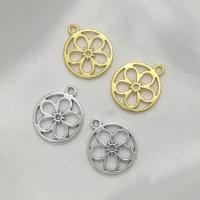 Zinc Alloy Hollow Pendants Round plated DIY nickel lead & cadmium free Sold By Bag