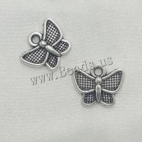 Zinc Alloy Animal Pendants Butterfly antique silver color plated DIY silver color nickel lead & cadmium free Sold By Bag