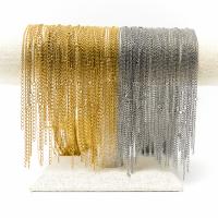 Nerezová ocel Nekclace Chain, Nerez, DIY, více barev na výběr, 1mm, Prodáno za Cca 19.6 inch Strand