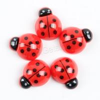 Plastic Cabochons, Wood, Ladybug, different size for choice & flat back, 13x10x5mm, 100PC/Bag, Sold By Bag