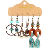 Fashion Fringe Earrings, Tibetan Style, with turquoise, plated, different styles for choice & for woman, more colors for choice, nickel, lead & cadmium free, Sold By Pair