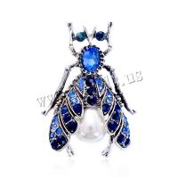 Zinc Alloy Brooches with Rhinestone Unisex blue Sold By PC