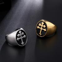 Enamel Stainless Steel Finger Ring gold color plated polished Sold By Pair