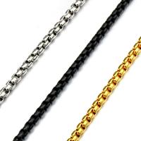 Stainless Steel Chain Necklace plated polished & DIY Sold By Strand