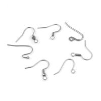 Stainless Steel Earring Hook, silver color, nickel, lead & cadmium free, 21x14mm, 50/Bag, Sold By Bag