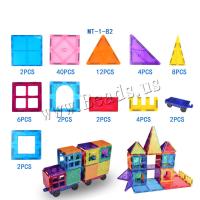 Plástico ABS Brinquedo de Tijolo Magnético, para crianças, multi colorido, 320x470x290mm, vendido por Defina