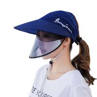 Droplets & Dustproof Face Shield Hat Cotton with Plastic droplets-proof & breathable & Unisex 55-60cm Sold By PC