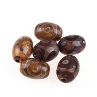Natural Tibetan Agate Dzi Beads, Ellipse, more colors for choice, 15x15x21mm, 5PC/Bag, Sold By Bag