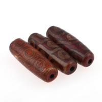 Natural Tibetan Agate Dzi Beads, Round, more colors for choice, 13x13x41mm, 1/PC, Sold By PC