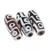 Natural Tibetan Agate Dzi Beads, Column, more colors for choice, 11x30mm, 1/PC, Sold By PC