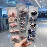 Alligator Hair Clip, Cloth, 5 pieces & for children & different styles for choice, more colors for choice, 5PCs/Set, Sold By Set