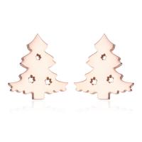 Stainless Steel Stud Earrings plated & for woman Sold By Pair
