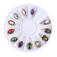 3D Nail Art Decoration Zinc Alloy plated & with rhinestone nickel lead & cadmium free Sold By PC