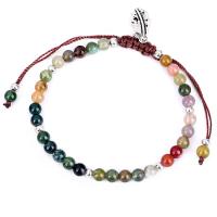 Bracelets de pierres précieuses, pierre gemme, réglable & pour femme, 4mm, Vendu par Environ 6 pouce brin