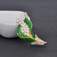 Zinc Alloy Brooches Lily plated cute & Unisex & with rhinestone nickel lead & cadmium free Sold By Lot
