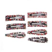 Hair Snap Clips, Tibetan Style, different styles for choice & for woman & with rhinestone, more colors for choice, 25x80mm, 10PCs/Lot, Sold By Lot