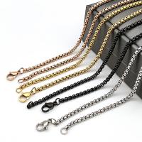 Stainless Steel Necklace Chain, Titanium Steel, plated, different length for choice & ball chain, more colors for choice, 3mm, Sold By Strand