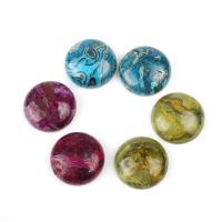 Natural Gemstone Cabochons, Red Jasper, Round, more colors for choice, 20x20mm, 5PCs/Bag, Sold By Bag
