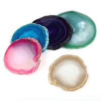Ágata Natural Druzy Pendant, ágata, Irregular, Mais cores pare escolha, 80x40mm, 5PCs/Bag, vendido por Bag