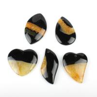 Gemstone Pendants Jewelry Agate light orange 30~55mm Sold By Bag