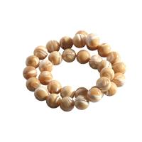 Perles naturelles de coquillage d'eau douce , Haut Coque, Rond, poli, envoyé au hasard & DIY & normes différentes pour le choix, couleur originale, Vendu par brin