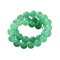 Aventurin Perlen, rund, DIY & verschiedene Größen vorhanden, grün, Bohrung:ca. 1mm, verkauft von Strang