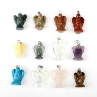 Gemstone Pendants Jewelry, Agate, eagle, more colors for choice, 16*30~17*35mm, 5PCs/Bag, Sold By Bag