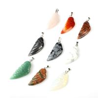 Gemstone Pendants Jewelry, Agate, more colors for choice, 42x16x6mm, 5PCs/Bag, Sold By Bag