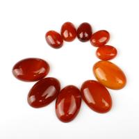 Agate Cabochon, Red Agate, Ellipse, red, 18*13mm, 5PCs/Bag, Sold By Bag