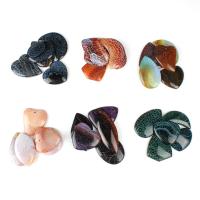 Gemstone Pendants Jewelry, Agate, more colors for choice, 30~55mm, 5PCs/Bag, Sold By Bag