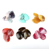 Gemstone Pendants Jewelry, Agate, Teardrop, more colors for choice, 30~55mm, 5PCs/Bag, Sold By Bag
