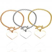 Bijoux bracelet en acier inoxydable, Placage, chaîne Rolo & pour femme, plus de couleurs à choisir, 23x30mm,1.2mm, Vendu par Environ 9 pouce brin