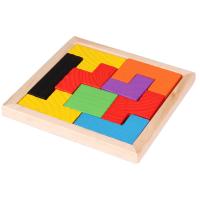 Learning & Educational Toys, Wood, for children, mixed colors, 105x105x9mm, 3Box/Lot, Sold By Lot