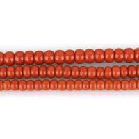 Perles en corail naturel, Rond, poli, DIY & normes différentes pour le choix, orange rougeâtre, Trou:Environ 1.5mm, Vendu par Environ 16 pouce brin