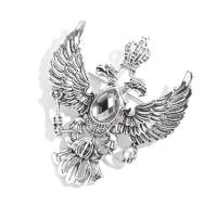 Tibetan Style Brooches, with Crystal, eagle, plated, fashion jewelry & for woman, more colors for choice, nickel, lead & cadmium free, 50x43mm, Sold By PC