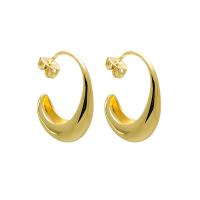 Messing oorhangers, met 14K White Gold, plated, mode sieraden & voor vrouw, meer kleuren voor de keuze, nikkel, lood en cadmium vrij, 24x18mm, Verkocht door pair