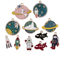 Zinc Alloy Enamel Pendants plated & for woman nickel lead & cadmium free Sold By Bag