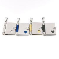 Titanium Steel Pendants, Book, plated, Unisex & different size for choice, more colors for choice, 3PCs/Lot, Sold By Lot