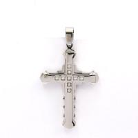 Titanium Steel Pendants, Cross, plated, Unisex & different styles for choice, more colors for choice, 40x60mm, Length:Approx 23.6 Inch, 3PCs/Lot, Sold By Lot