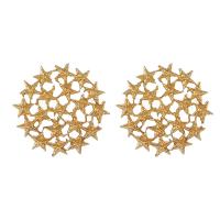 Zinc Alloy Stud Earring gold color plated for woman nickel lead & cadmium free Sold By Pair