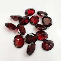 Natural Gemstone Cabochons, Garnet, polished, DIY, red, 7mm, Sold By PC