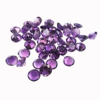 Natural Gemstone Cabochons, Amethyst, polished, DIY, purple, 6mm, Sold By PC