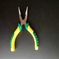Carbon Steel Needle Nose Plier, with Thermoplastic Rubber, durable, yellow, 150mm, 5PCs/Lot, Sold By Lot