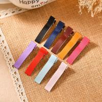 Hair Clip, Iron, with Satin Ribbon, plated, DIY, more colors for choice, nickel, lead & cadmium free, 48x8mm, 100PCs/Bag, Sold By Bag