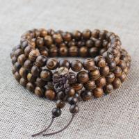 Wrist Mala, Sandalwood, Round, polished, different size for choice, original color, Approx 108PCs/Strand, Sold By Strand
