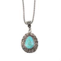 Zinc Alloy smykker halskæde, med turkis, forgyldt, mode smykker & for kvinde, nikkel, bly & cadmium fri, 21cm-50cm, Solgt af Strand