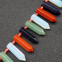 Gemstone Pendants Jewelry, Aventurine, Bullet, polished, DIY, more colors for choice, 28x8mm, 12PCs/Lot, Sold By Lot