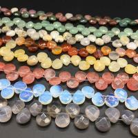 Perles de pierres précieuses mixtes, pierre gemme, larme, poli, DIY & différents matériaux pour le choix & facettes, plus de couleurs à choisir, 10x12x5mm, Environ 30PC/brin, Vendu par brin